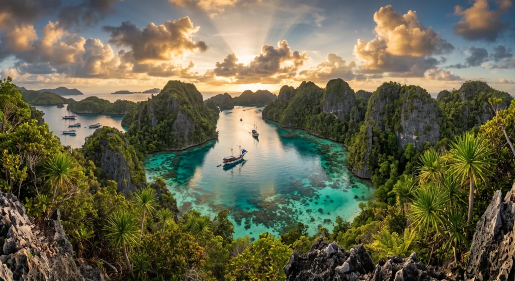 Mangrove lined channel of The Passage between Gam and Waigeo, Raja Ampat